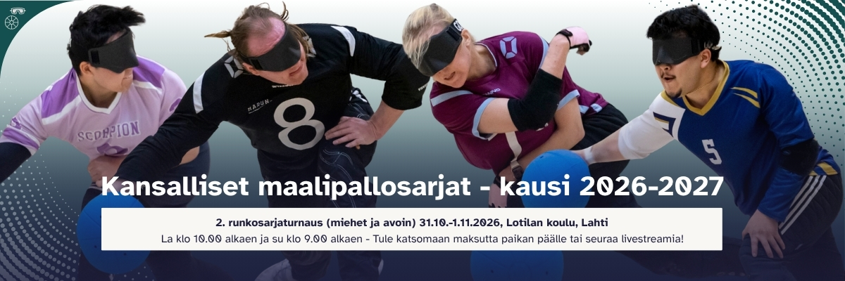 Kansallisten maalipallosarjojen mainosbanneri.