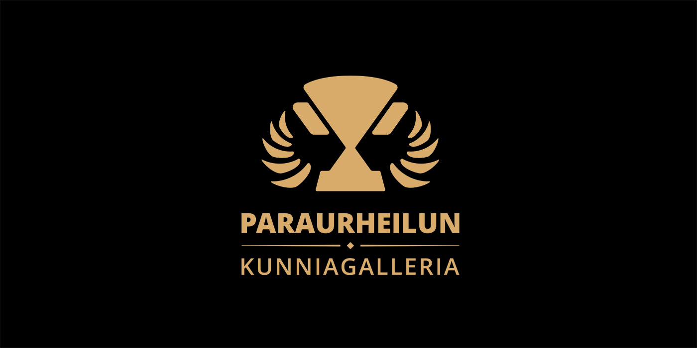 Kultainen kunniagallerian logo mustalla pohjalla