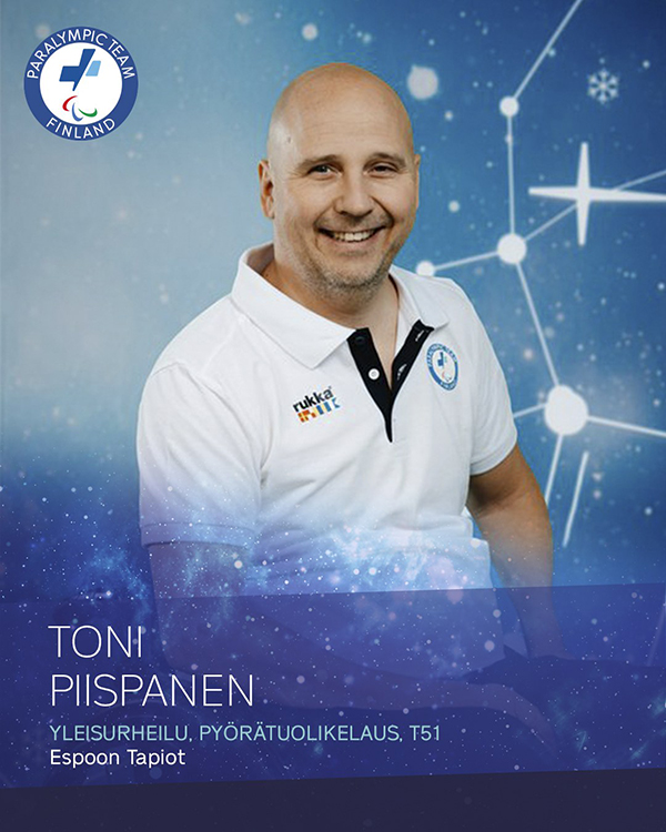 Toni Piispasen urheilijakortti.